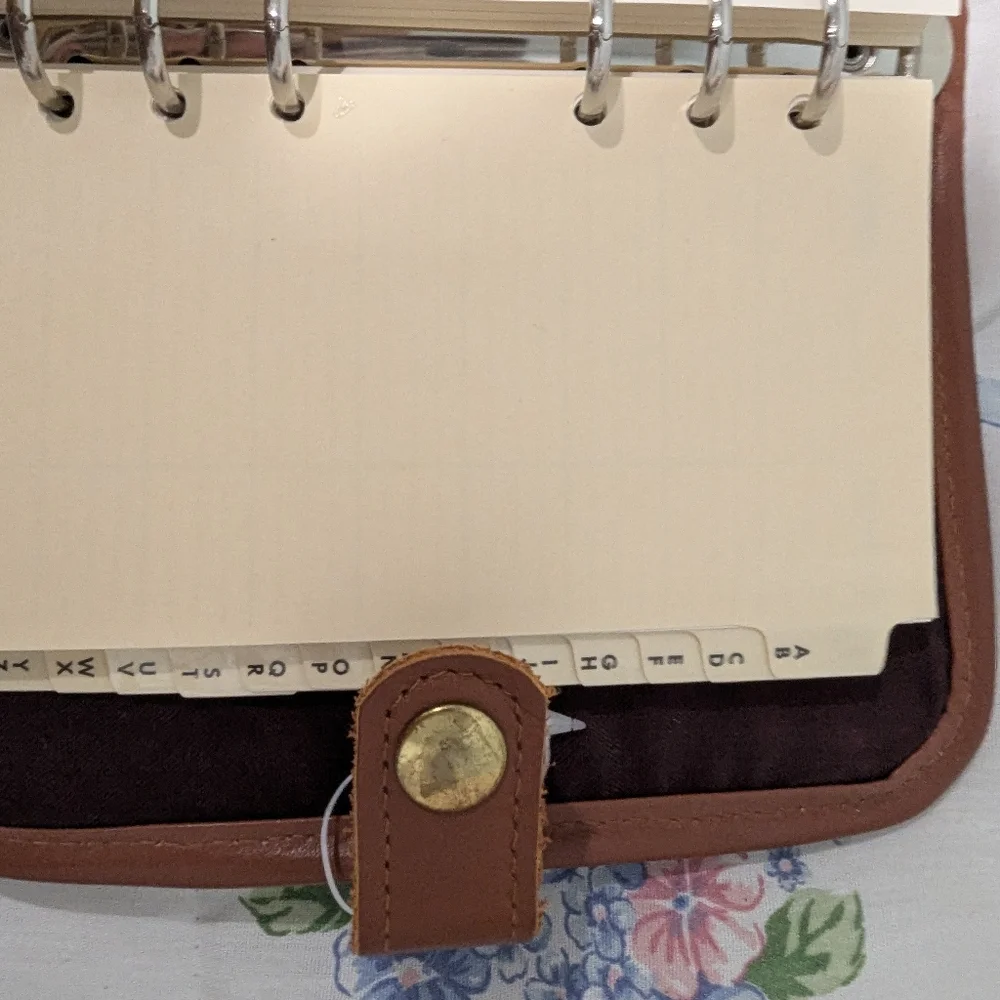 Lands End New maroon and leather address book, agenda. 7.5